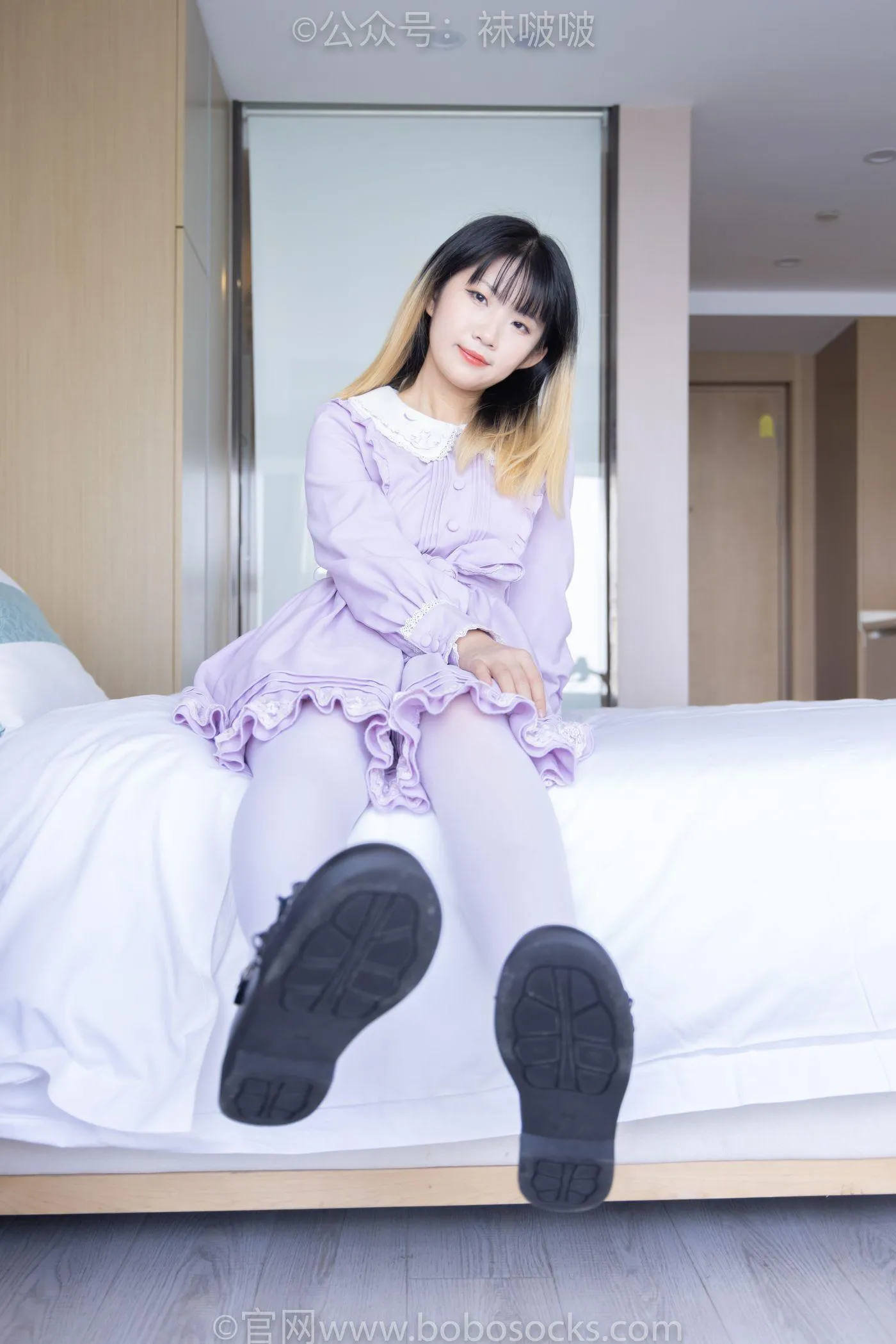 [BoBoSocks袜啵啵]NO.079 砂糖-皮鞋、厚白丝（花絮版） [140P]插图5